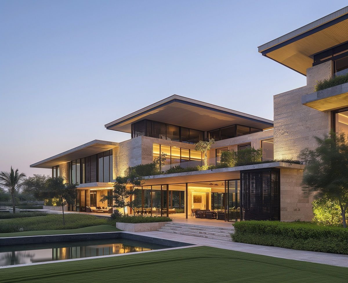 Contemporary villas with landscaped gardens and a swimming pool in Dubai Hills Estate